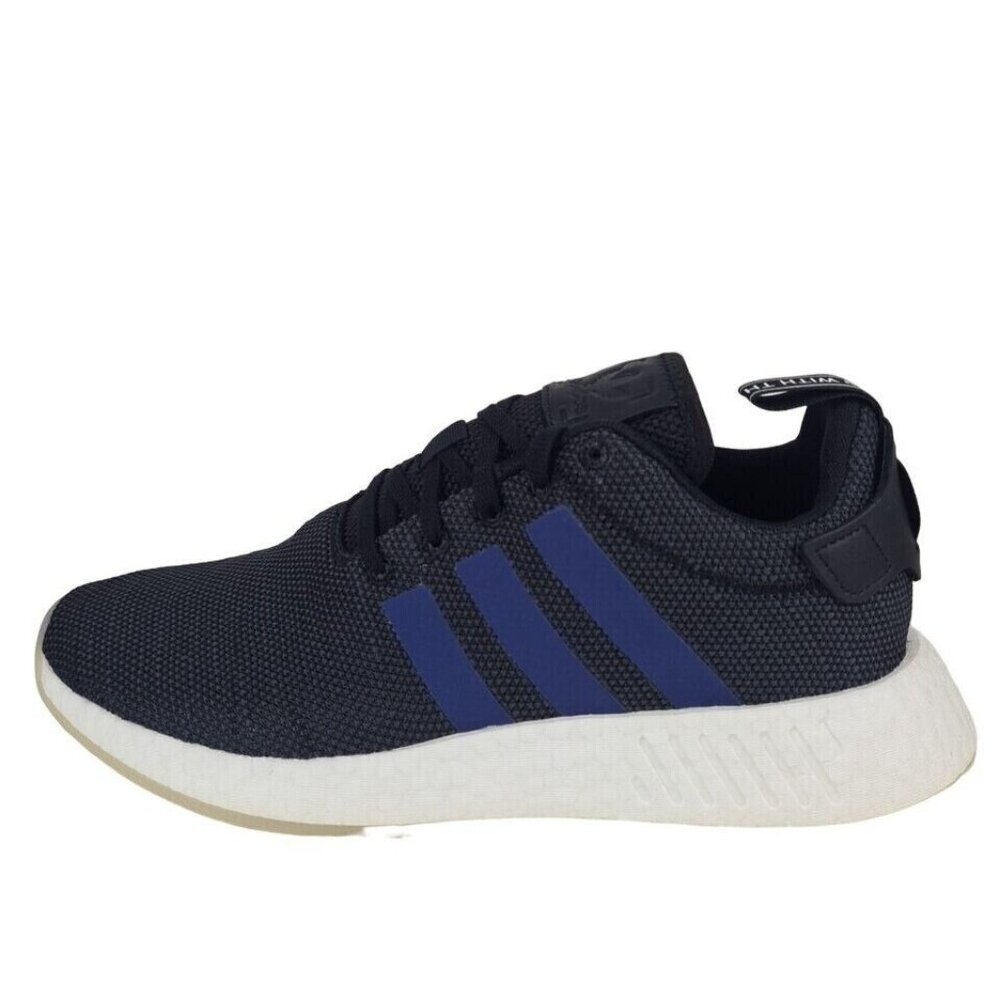 Adidas Women's NMD R2 Sports Sneakers Athletic Shoes Black Blue SZ 9.5